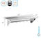 Amgood 12 in. x 48 in. Stainless Steel Wall Mounted Pot Rack with Shelf and 6 Double Sided Chrome Plated Hooks AMG WS-PS-1248 - alternate 5